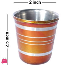 Indian Stainless Steel Glass With Bell For Baby Kids Set Of 4, Multicolour - 50Ml - Ghanti Kids Glass