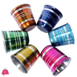 Indian Stainless Steel Glass With Bell For Baby Kids Set Of 4, Multicolour - 50Ml - Ghanti Kids Glass