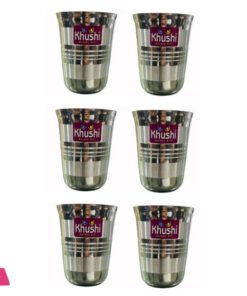 Indian Stainless Steel Julie Glass Pack of 6