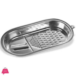 Indian Stainless Steel Multifunctional Kadukash - Cheese And Vegetable Grater And Slicer - 3 In 1 - 11 Inches Height