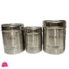 Indian Stainless Steel See Through Trio Canister Dabba Set Of 3