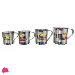 Indian Stainless Steel – 7x10 Handle Mug Set of 4