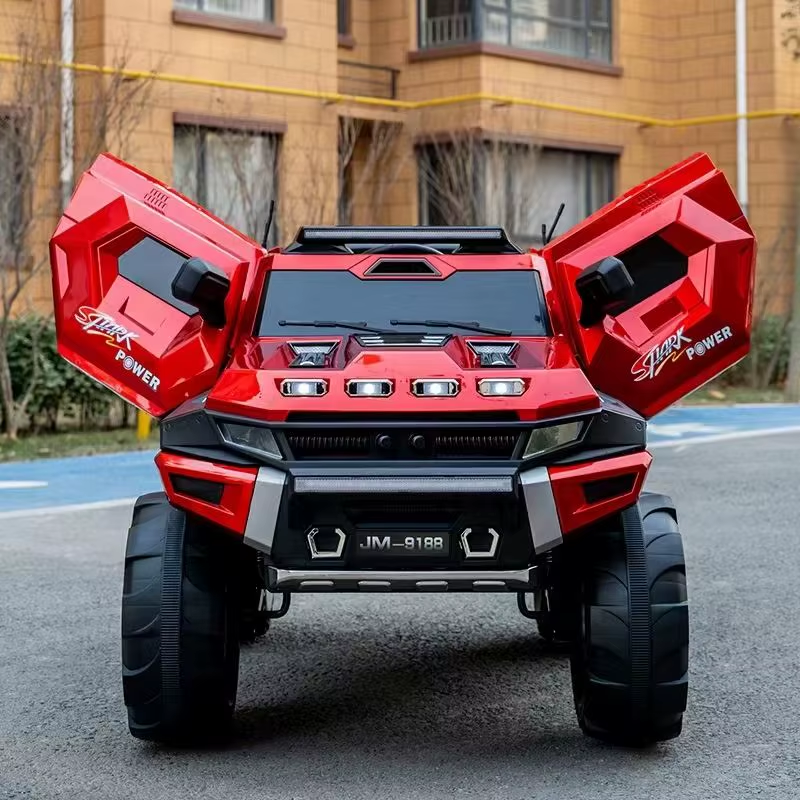 Kids Ride On Electric Monster Jeep Upside Open Doors Jm-9188