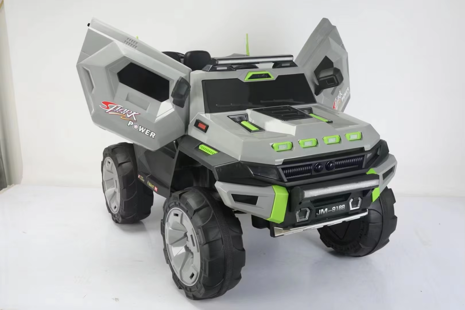 Kids Ride On Electric Monster Jeep Upside Open Doors Jm-9188