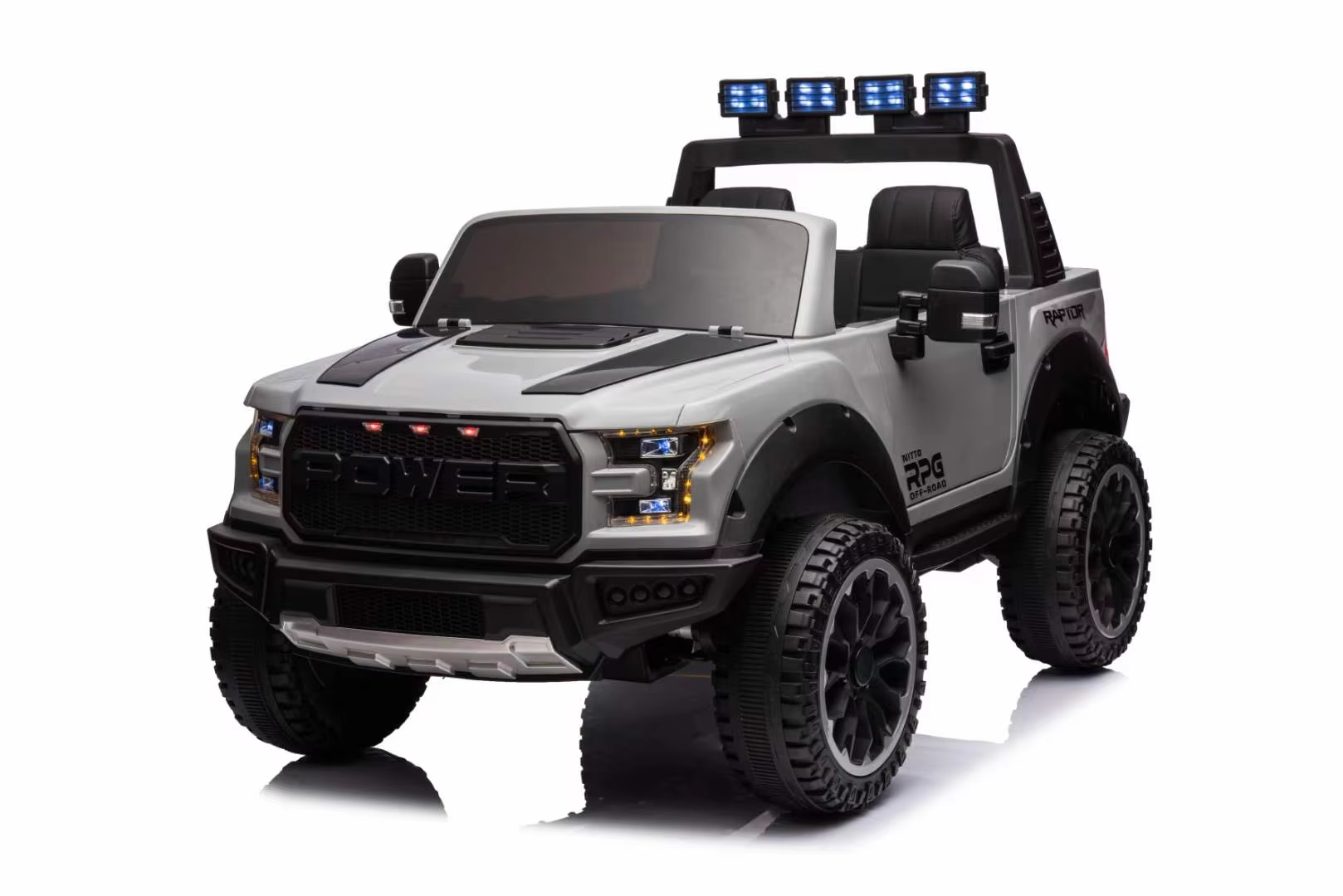 Kids Ride On Raptor Power Car Dala Electric Off-Road Car Remote-Controlled - 2-Seater Side Handle Drive