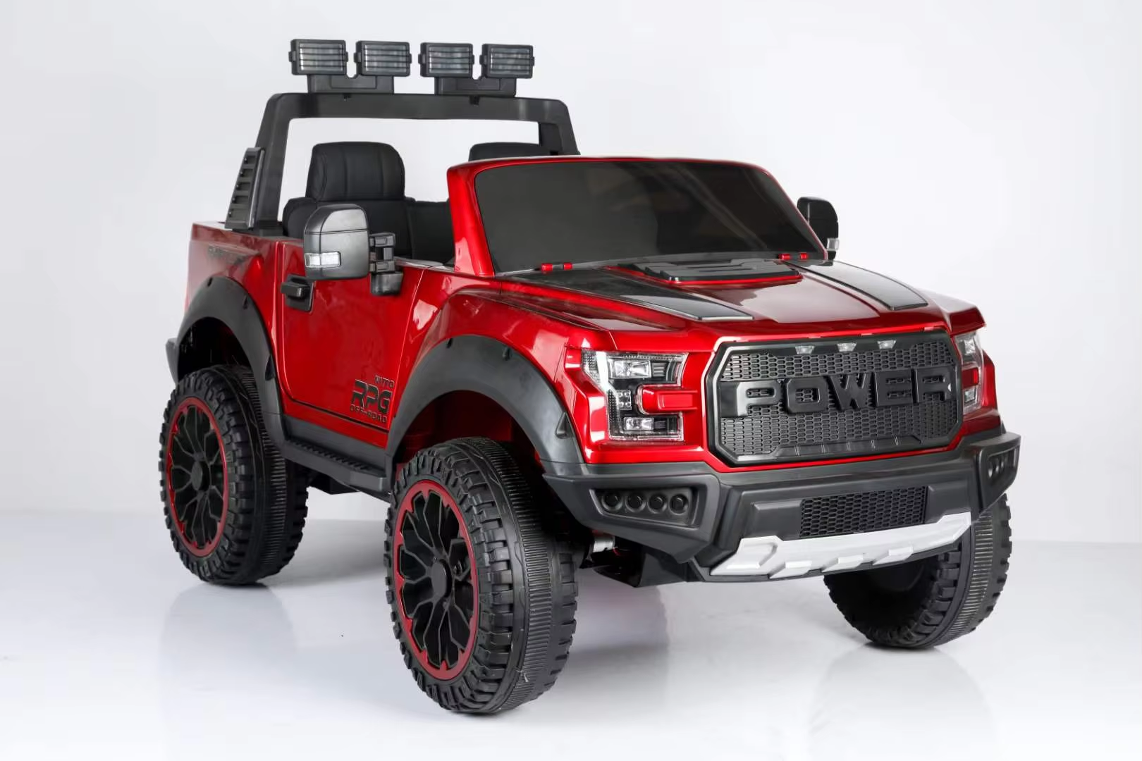 Kids Ride On Raptor Power Car Dala Electric Off-Road Car Remote-Controlled - 2-Seater Side Handle Drive