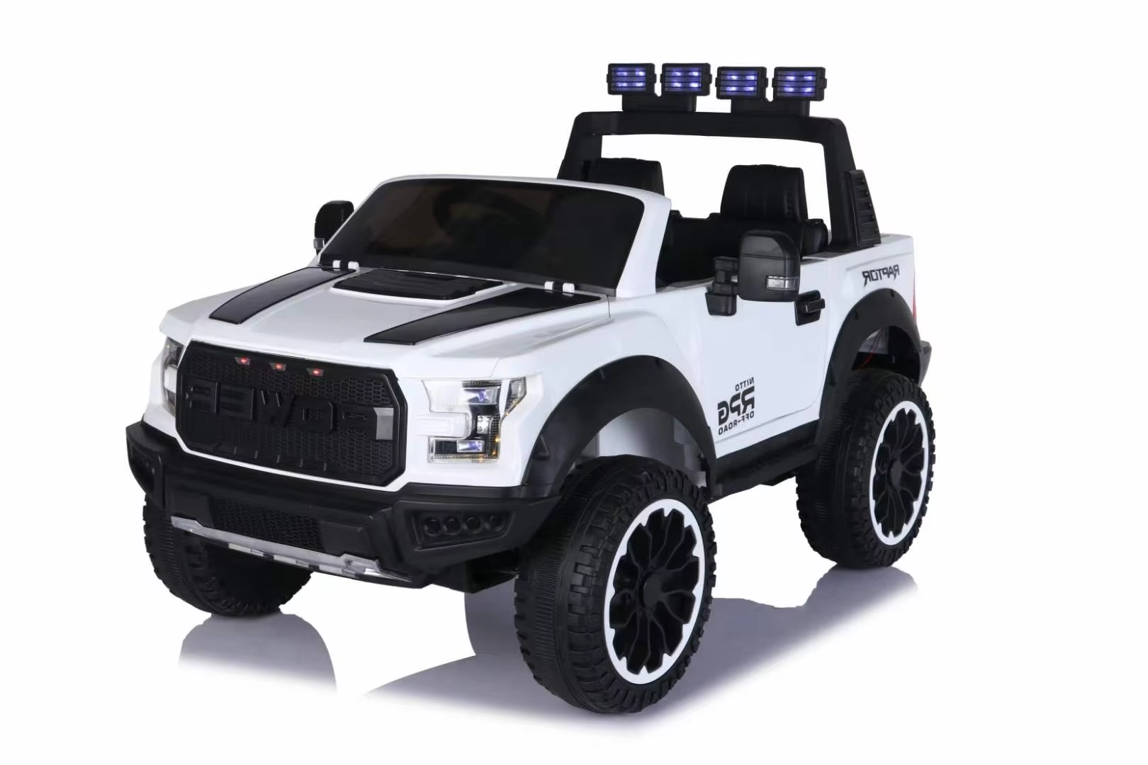 Kids Ride On Raptor Power Car Dala Electric Off-Road Car Remote-Controlled - 2-Seater Side Handle Drive