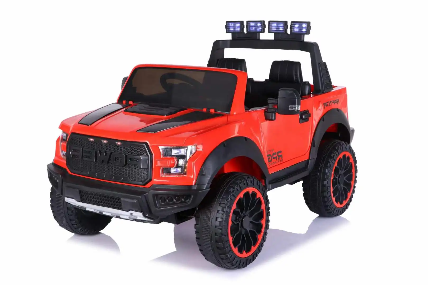 Kids Ride On Raptor Power Car Dala Electric Off-Road Car Remote-Controlled - 2-Seater Side Handle Drive