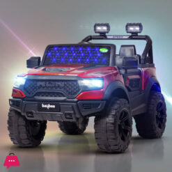 Kids Run 4X4 Kids Battery Operated Jeep For Kids With Rgb Light &Amp; Music
