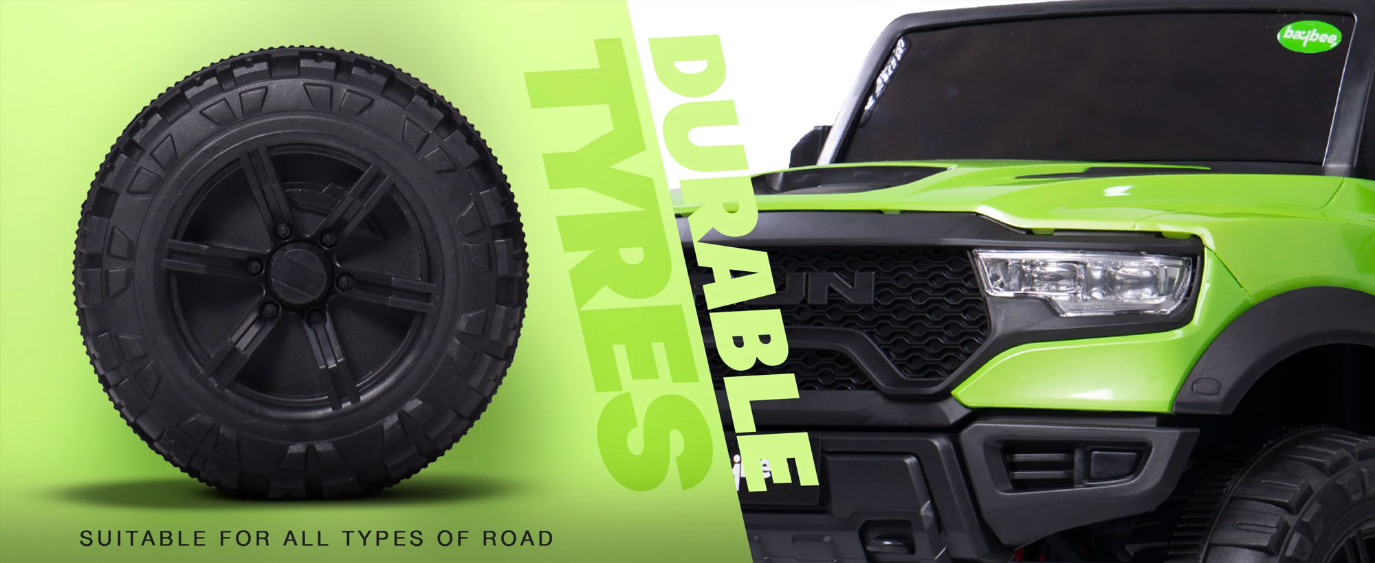 Kids Run 4X4 Kids Battery Operated Jeep For Kids With Rgb Light &Amp; Music