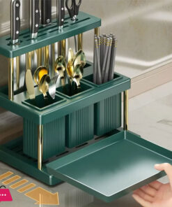 Kitchen Knife Holder Multi-Function Cutter And Cutlery Drainer Rack 30 Kitchen Knife Holder Multi-Function Cutter And Cutlery Drainer Rack - Image 2