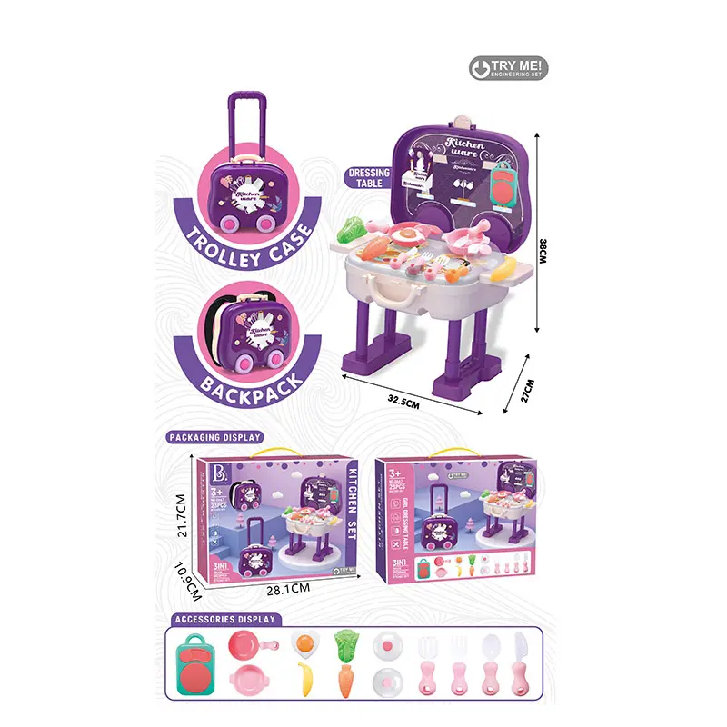 Kitchen Ware Playset Purple 4 Kitchen Ware Playset Purple