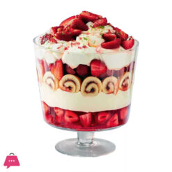 Large Footed Glass Trifle Bowl Serving Bowl 3Ltr