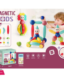 Magnetic Rods Toy 52 Pieces Magnetic Stick Building Blocks Magnetic Blocks for kids DIY Magnetics Sticks Blocks Montessori Toys