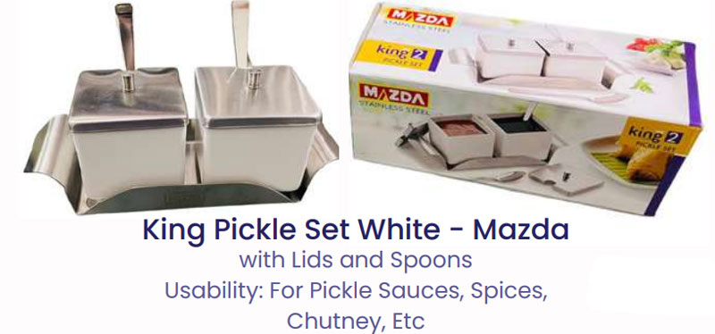 Mazda Stainless Steel King Pickle Set Of 2-Pcs