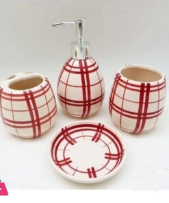 Modern Bath Set With Liquid Handwash Soap Dispenser And Toothbrush Holder Bathroom ( Set Of 4 ) 005-1 9 Modern Bath Set With Liquid Handwash Soap Dispenser And Toothbrush Holder Bathroom ( Set Of 4 ) 005-1 - Image 2