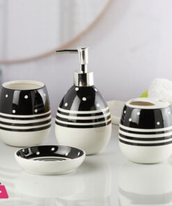 Modern Bath Set With Liquid Handwash Soap Dispenser And Toothbrush Holder Bathroom ( Set Of 4 ) 005-2 20 Modern Bath Set With Liquid Handwash Soap Dispenser And Toothbrush Holder Bathroom ( Set Of 4 ) 005-2 - Image 5