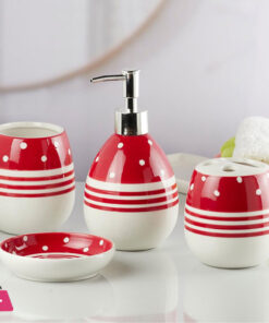 Modern Bath Set With Liquid Handwash Soap Dispenser And Toothbrush Holder Bathroom ( Set Of 4 ) 005-2 21 Modern Bath Set With Liquid Handwash Soap Dispenser And Toothbrush Holder Bathroom ( Set Of 4 ) 005-2 - Image 6