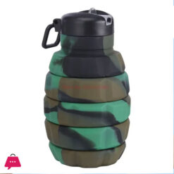 New Platinum Silicone Grenade Folding Water Bottle Creative Scalable Outdoor Sports Camping Portable Water Bottle And Cup 500Ml