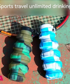 New Platinum Silicone Grenade Folding Water Bottle Creative Scalable Outdoor Sports Camping Portable Water Bottle And Cup 500ml