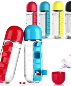Pill Organizer Water Bottle 600ML