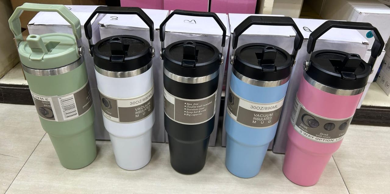Plan Stainless Steel Travel Mug Water Bottle Double Wall Vacuum Flask Thermal Tumbler 30Oz - 890Ml