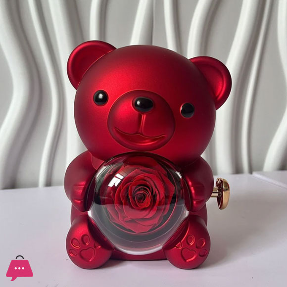 Rose Teddy Bear Gifts Box With Necklace Rotate Rose Jewelry Box Valentine Wedding Storage Gift Case Cute Bear Gift Box 3 Rose Teddy Bear Gifts Box With Necklace Rotate Rose Jewelry Box Valentine Wedding Storage Gift Case Cute Bear Gift Box