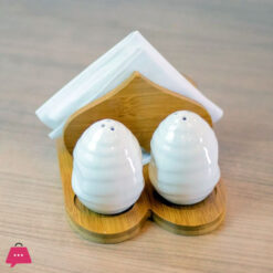 Salt and Pepper Stand with Napkin Holder