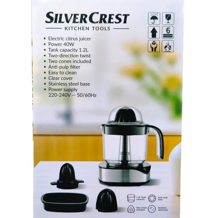 Silver Crest Orange Juicer Machine Electric Citrus Juicer Press Orange Squeezer