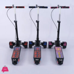 Spider-Man Large Foldable Kick Scooter With Brake Light Music - Max Load 100Kg