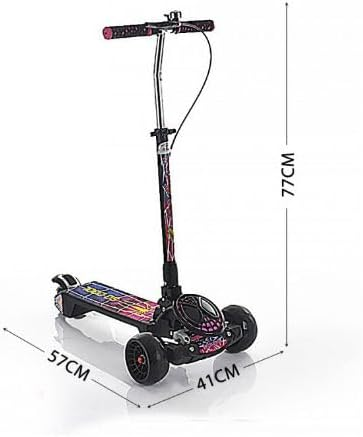 Spider-Man Large Foldable Kick Scooter With Brake Light Music - Max Load 100Kg