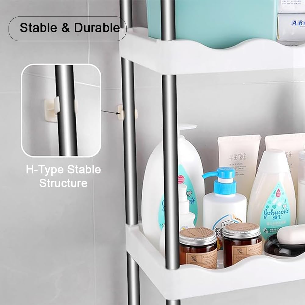 2 Tier Toilet Rack Cabinet Shelves For Shampoo Holder Shower Bathroom Kitchen Space Saver Shelf Organizer Holder