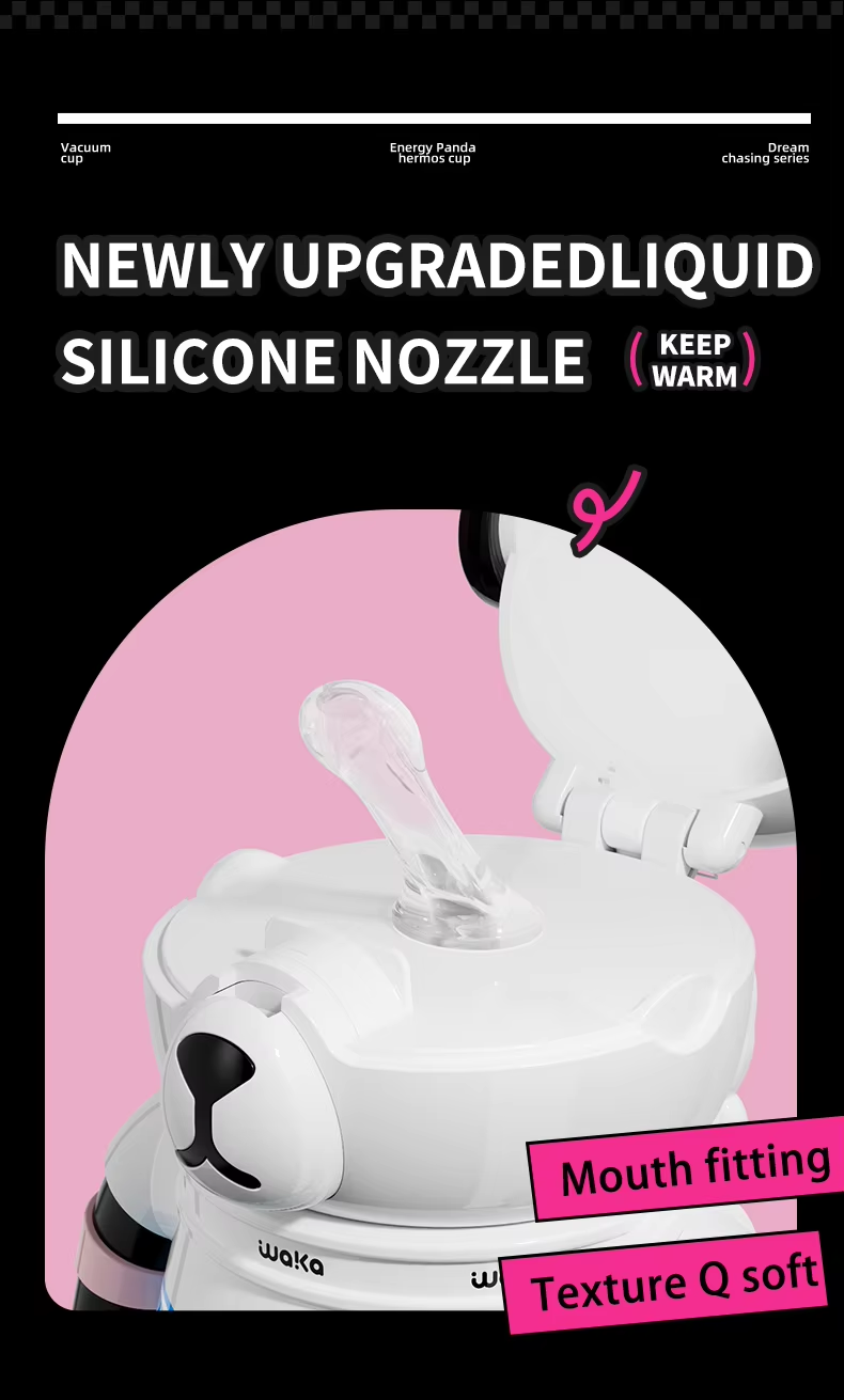 Wakawaka Panda Vacuum Insulated Stainless Steel Water Bottle