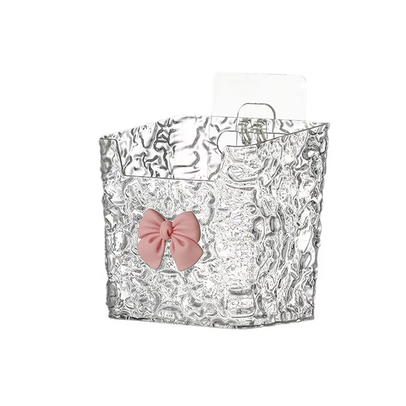 Wall Mount Small Bin Multipurpose Mounted Bin Organizers Durable Crystal Clear Storage Box - 1 Piece