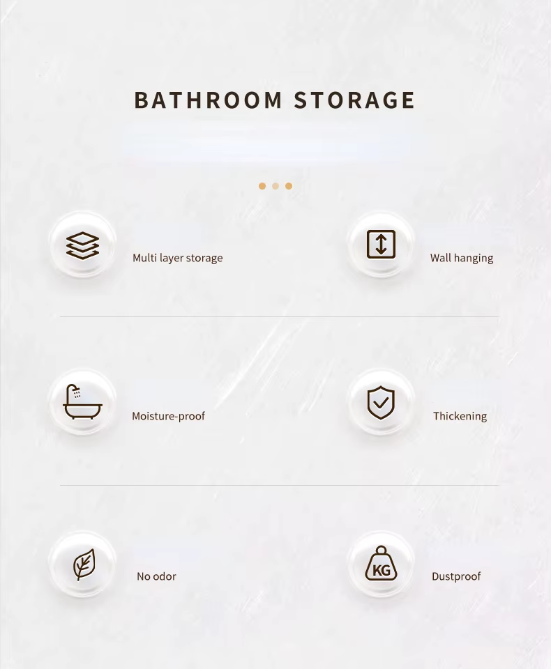 Wall-Mounted Storage Rack For Bathroom Kitchen Storage Cabinet