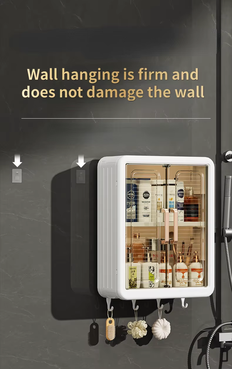 Wall-Mounted Storage Rack For Bathroom Kitchen Storage Cabinet