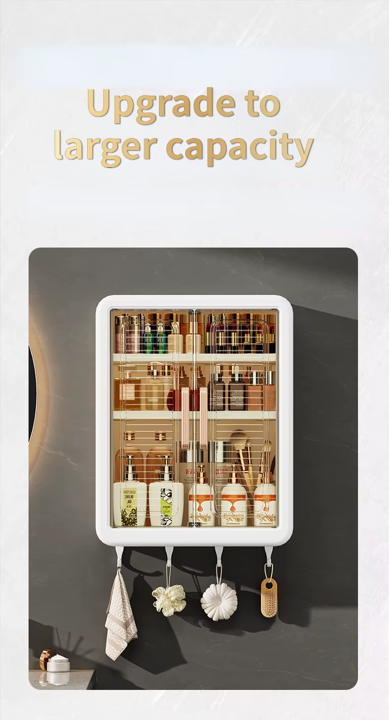 Wall-Mounted Storage Rack For Bathroom Kitchen Storage Cabinet