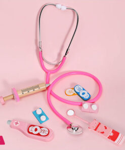10 Pcs Doctor Medical Kit Accessories Mini Stethoscope Syringe Thermometer Pill Doctor Set