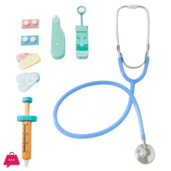 10 Pcs Doctor Medical Kit Accessories Mini Stethoscope Syringe Thermometer Pill Doctor Set