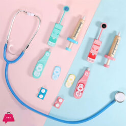 10 Pcs Doctor Medical Kit Accessories Mini Stethoscope Syringe Thermometer Pill Doctor Set