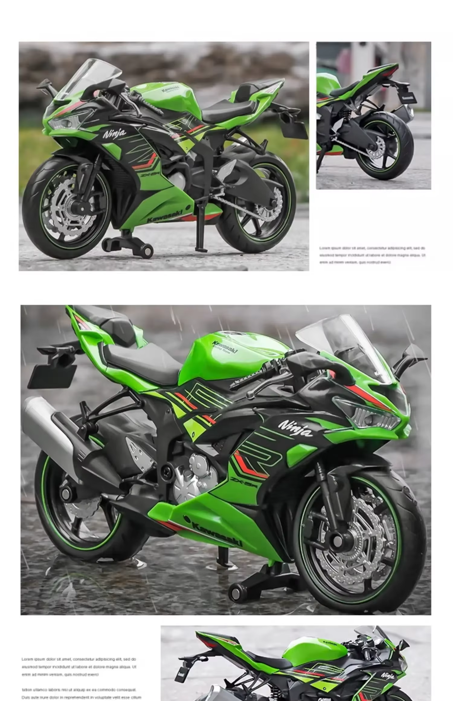 1:12 Kawasaki Ninja Zx-6R Motorcycle Toy 1:12 Rmz City Diecast Model Super Sport Miniature Collection Gift For Boy Children Kid