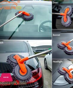 1X Car Cleaning Wash Multipurpose Kit Microfiber Brush Mop Sponge Wipe Auto Home Tools Universal Clean Accessories - Image 4