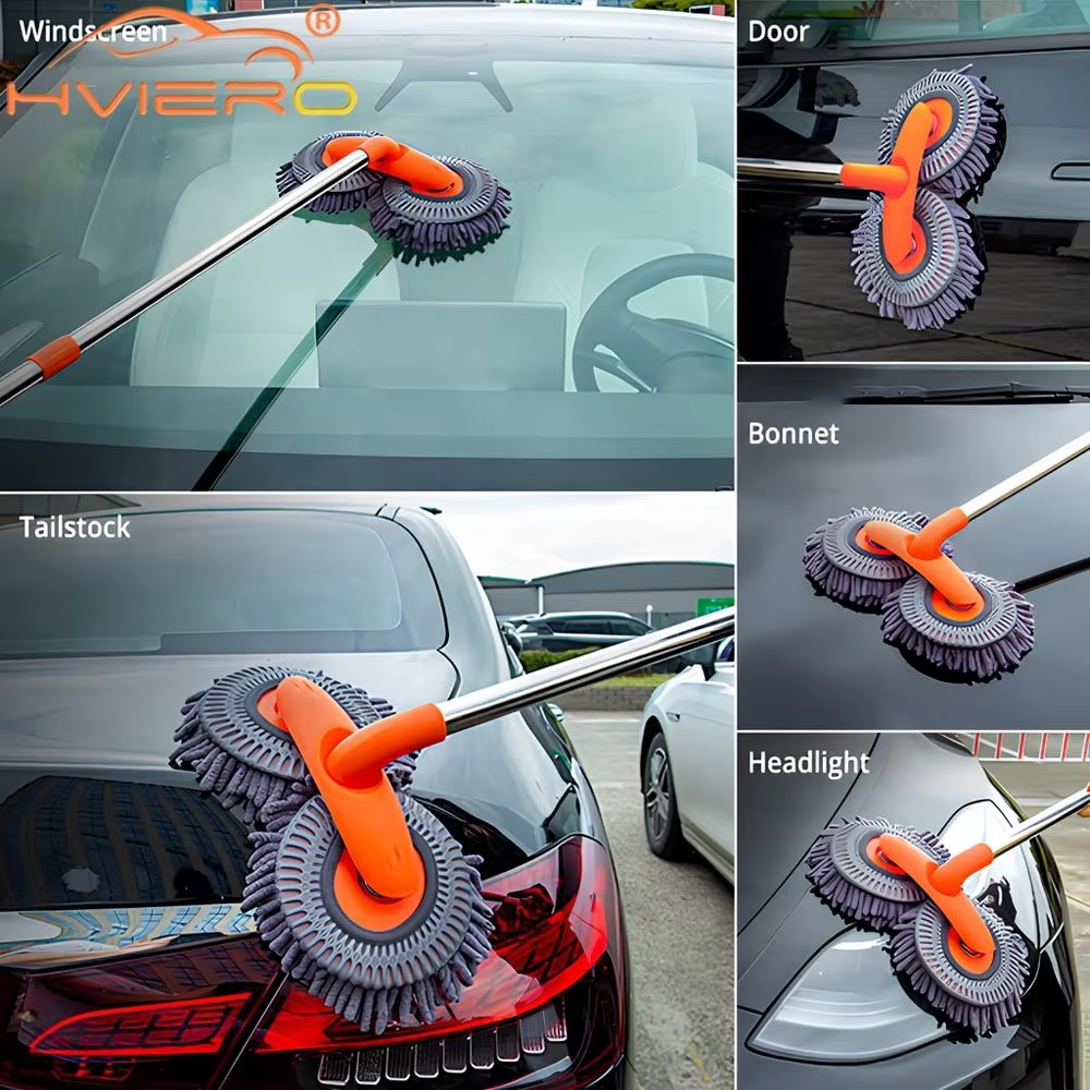 1X Car Cleaning Wash Multipurpose Kit Microfiber Brush Mop Sponge Wipe Auto Home Tools Universal Clean Accessories