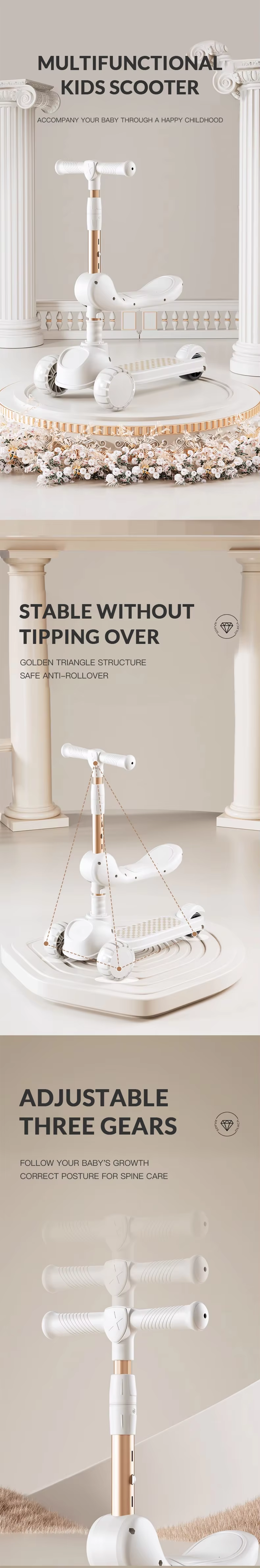 2 In 1 Foldable Scootie With Seat