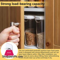 24Pcs Punch Free Shelf Support Peg Self Adhesive Shelves Clips For Kitchen Cabinet Closet Brackets Clapboard Layer