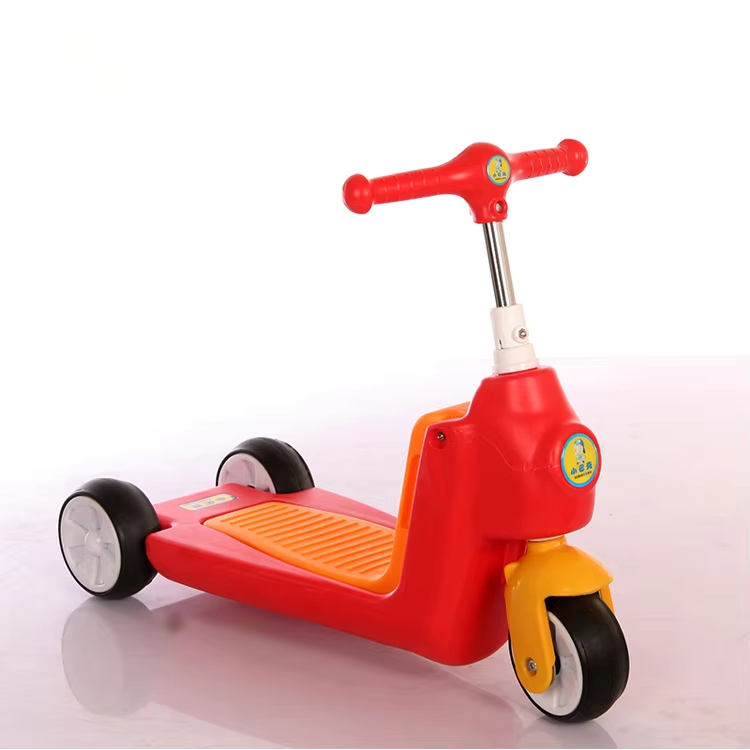 3 Wheels Cute Scooter Can Sit And Ride Foldable Children Kick Scooter Adjustable
