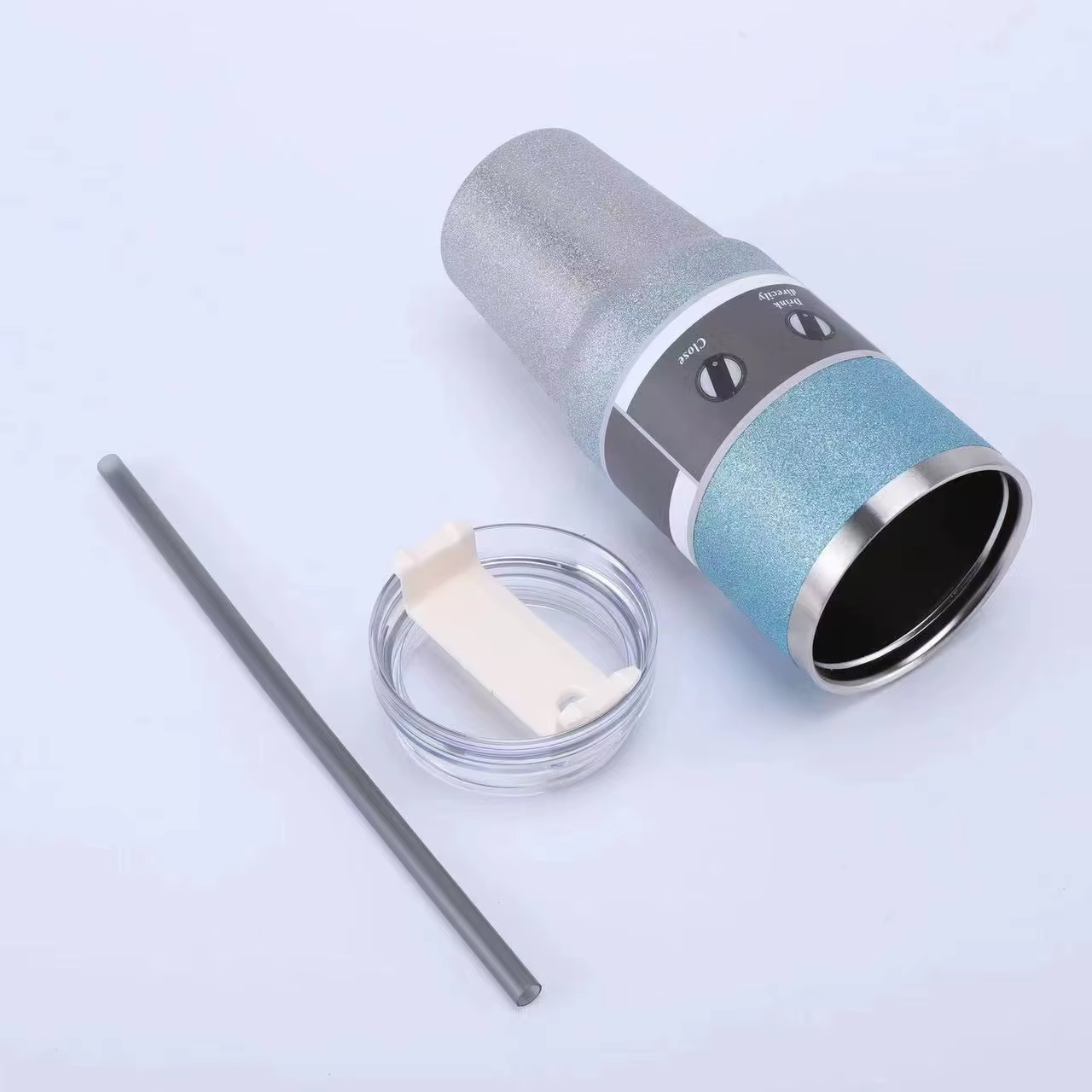 30Oz Double Walled Vacuum Insulated Coffee Tumbler Glitter Diamond Painted Bling Stainless Steel Tumbler