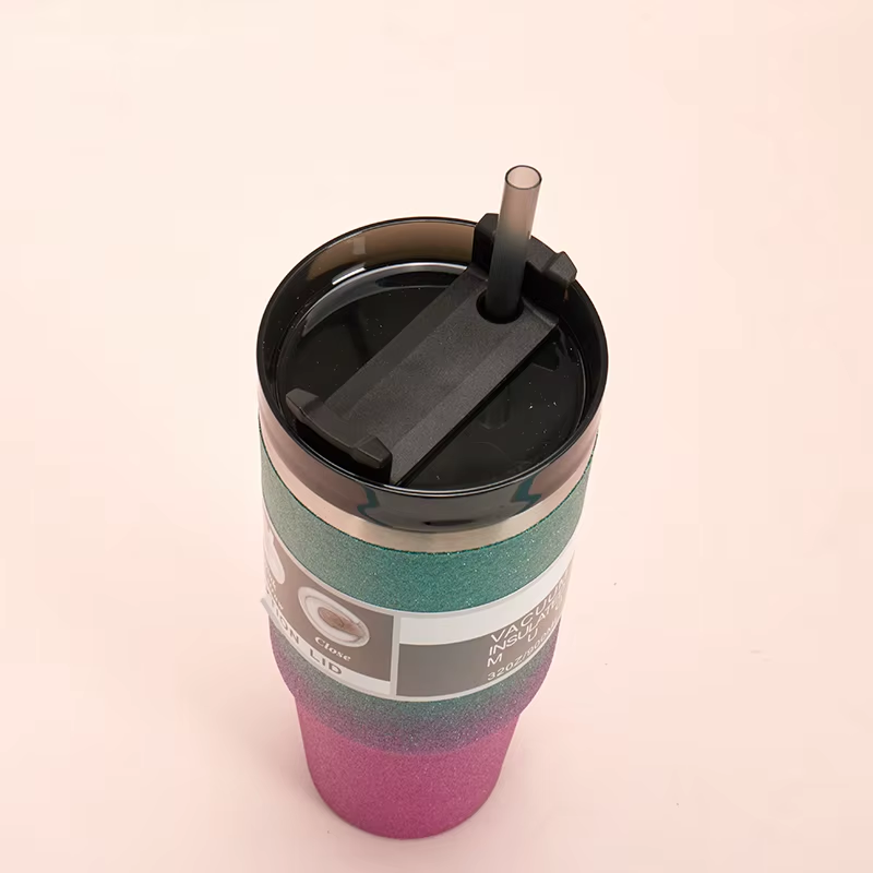 30Oz Double Walled Vacuum Insulated Coffee Tumbler Glitter Diamond Painted Bling Stainless Steel Tumbler