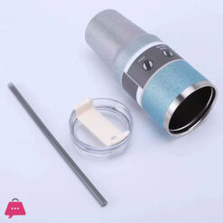 30Oz Double Walled Vacuum Insulated Coffee Tumbler Glitter Diamond Painted Bling Stainless Steel Tumbler