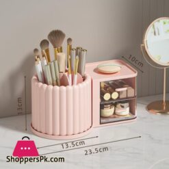 360 Rotating Desktop Makeup Organizer Multifunctional Storage Box Detachable Bathroom Rack Transparent Drawer Student Pen Holder